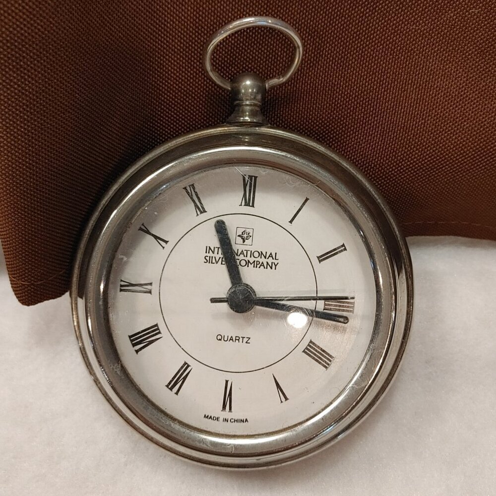 Vintage Quartz Pocket Watch Desk Shelf Clock